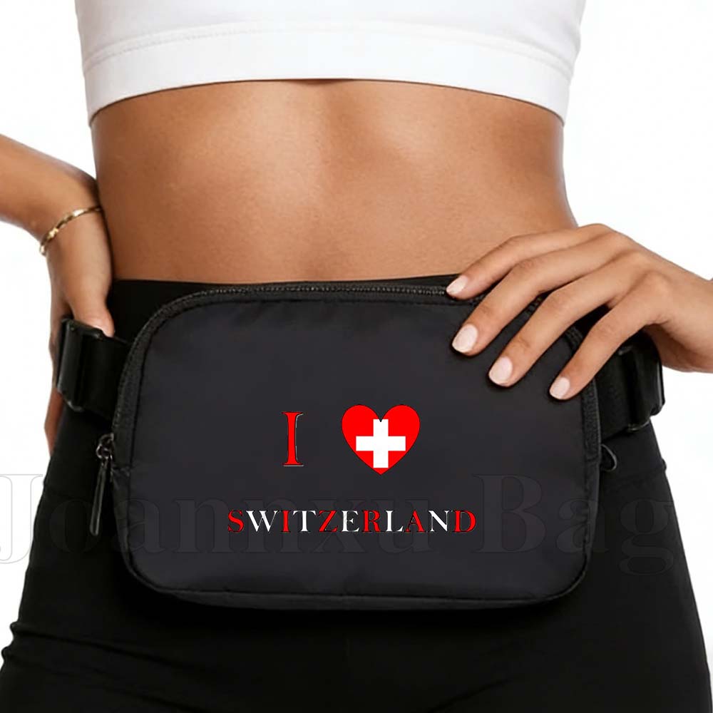 Yoga Fitness Gifts - حقيبة خصر رياضية للجنسين بتصميم علم