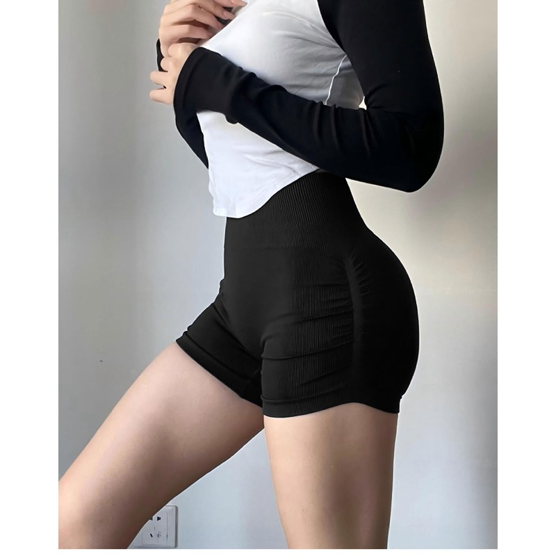 Yoga Fitness Girl - شورت يوجا للفتيات بخصر متوسط وتصميم