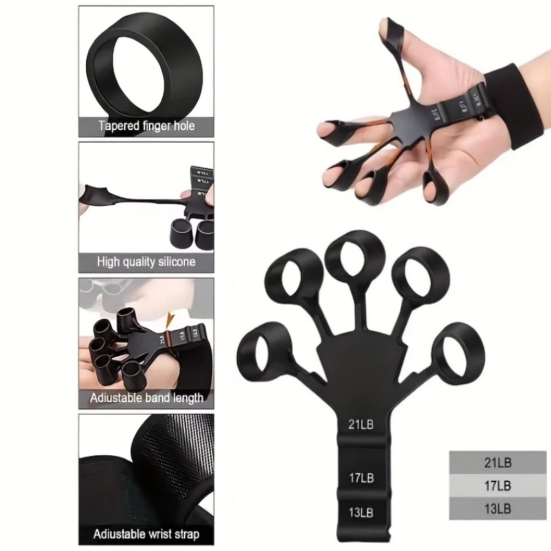 Grip Strengthener Hand - جهاز تدريب قبضة اليد السيليكوني بخمسة