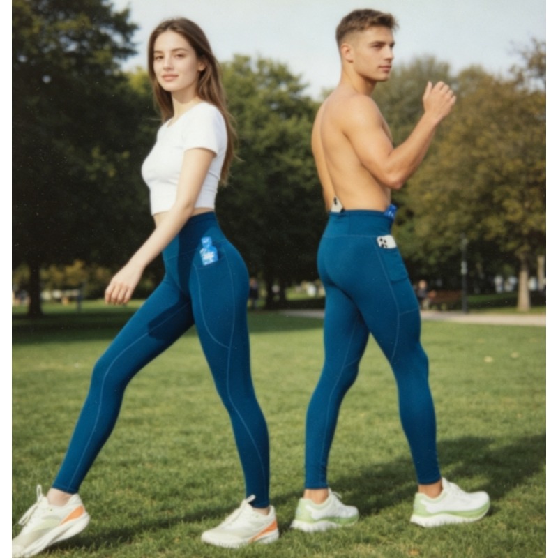 Yoga Fitness Pants - بنطلون يوجا ضاغط للجنسين بخصر مرتفع