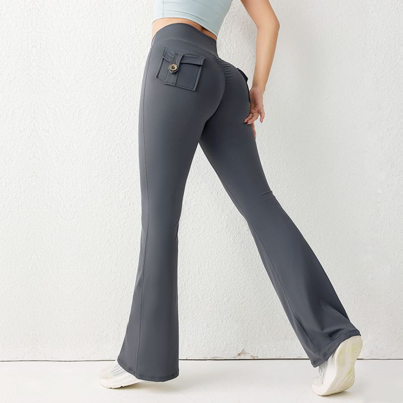 Yoga Fitness Pants - سروال يوجا متوهج عالي الخصر لرفع