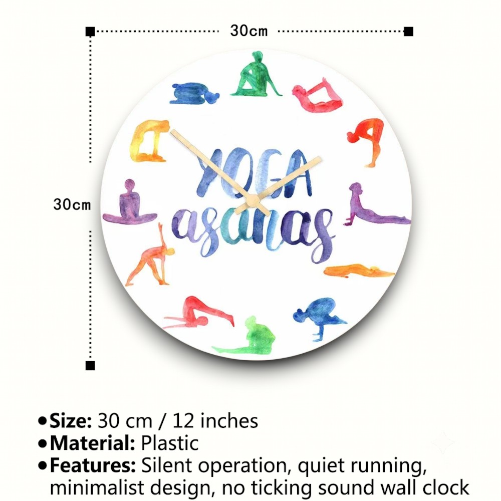 ساعة حائط بتصميم أوضاع اليوغا  - مراجعة Yoga Fitness Gifts وسعره