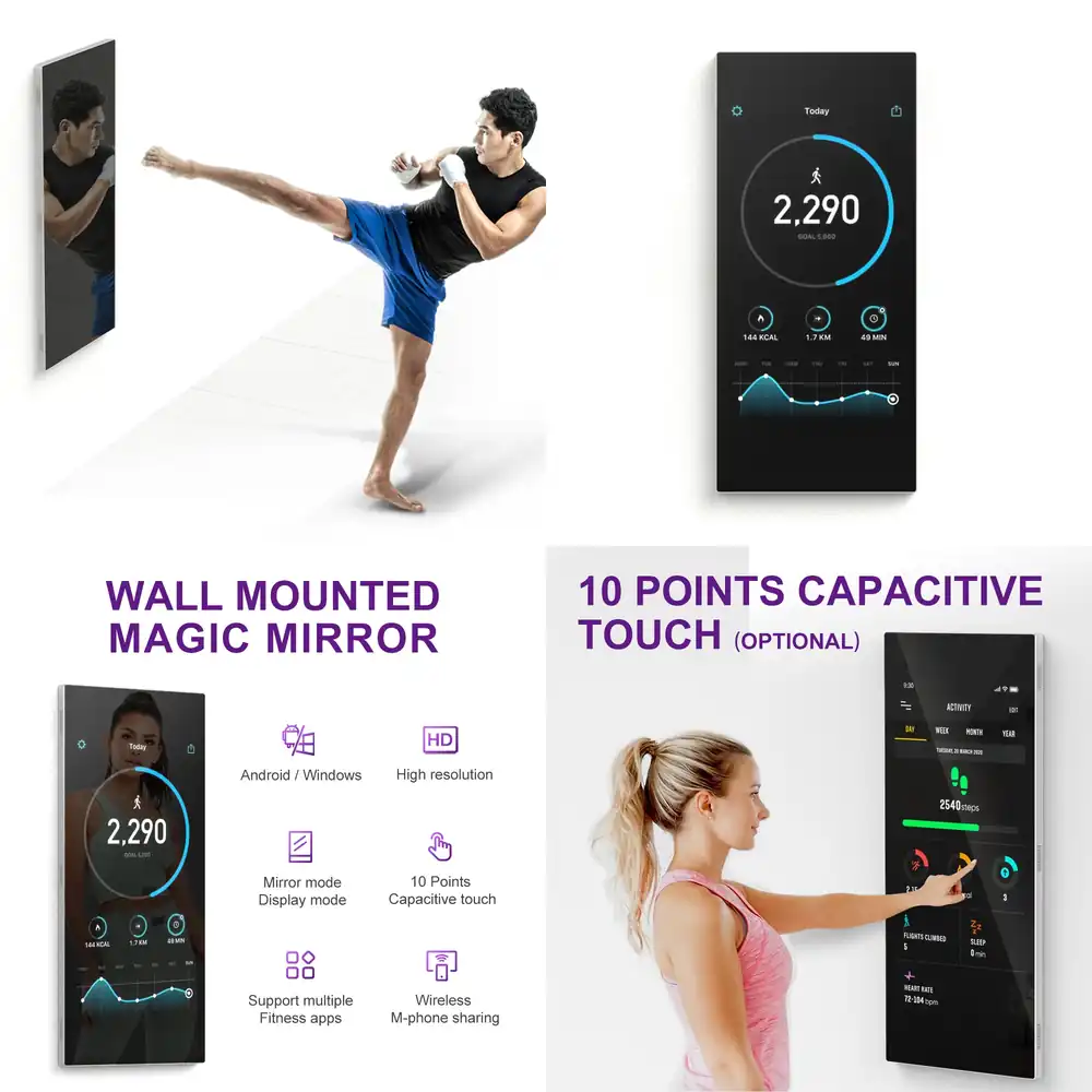 مرآة تفاعلية مثبتة على الحائط  - مراجعة Yoga For Fitness App وسعره